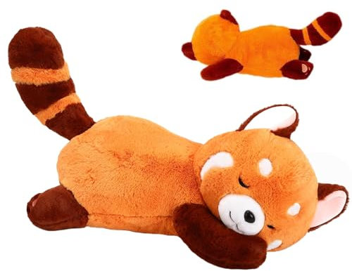 JOAASU Peluche Panda Rouge, 35cm Panda Roux en Peluche, Red Panda Plush Kawaii, Peluche Panda Roux, Poupée Raton Laveur Mignonne, Poupée Panda Plushie Toy Cadeau pour Fille Garçon Bébé