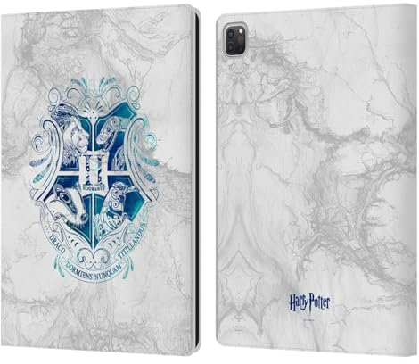 Head Case Designs Offizielle Harry Potter Hogwarts Aguamenti Deathly Hallows IX Leder-Wallet-Hülle Kompatibel mit Apple iPad Pro 13 M4 2024