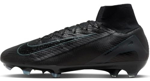 NIKE Men's Mercurial Superfly 10 Elite High-Top Firm-Top Football Boots, Black Black Deep Jungle, 7 UK