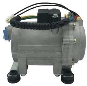 Compresor de aire acondicionado eléctrico de 12V CC, 12cc R134a, 4000rpm, viene con un soporte de montaje, compresor de CC Compatible con vehículos