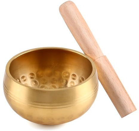 Bol Chantant, 8cm Bol de Méditation Yoga, Bol Tibétain Chantant pour Relaxation Mentale/Yoga/Méditation