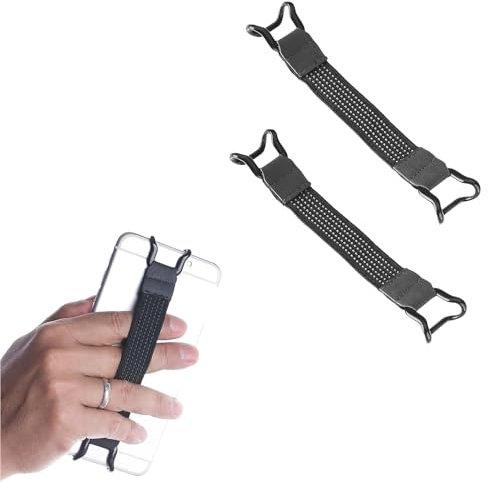 DHWEKU Cinturino da Mano per Kindle Fire Tablet da 6-8 Tablet, Cinturino da Mano Versatile per eReader, ad Alta Elasticità, Leggero, 2 Pezzi, Nero