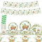 102 PCS Dinosaur Birthday Decorations, Dinosaur Birthday Party Tableware Set with Plates Napkins Cups Tablecloth Banner for Kids Boys Girls Serves 20 Guests