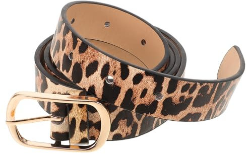 WATIIFUFU Damen Leopard Muster Taillengürtel Modischer Und Vielseitiger Gürtel Für Für Jeans Und Freizeitlooks Weichem Material Mit Verarbeitung