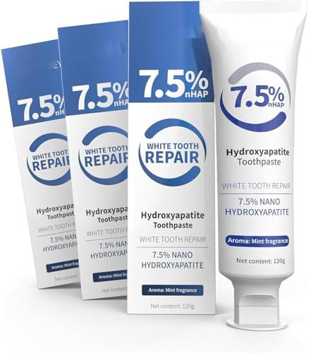 Hydroxyapatite Toothpaste for Enamel Protection, Hydroxyapatite Enamel Care Toothpastes, Fluoride-Free Formula with Gentle Mint, Enamel Protection and Tooth Strengthening, for Sensitive Teeth (3 Pcs)