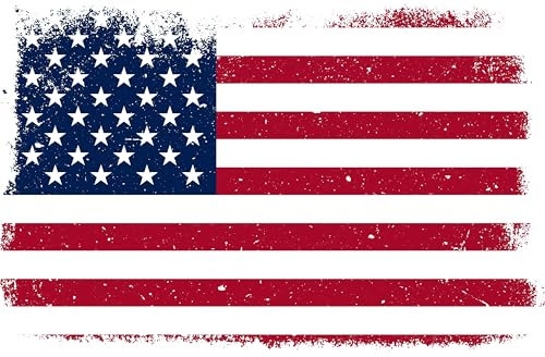 2 x Aufkleber Flagge USA Vintage 8 x 5 cm Sticker (Doppelpack!) Carsticker Autoaufkleber Flagge Fahne