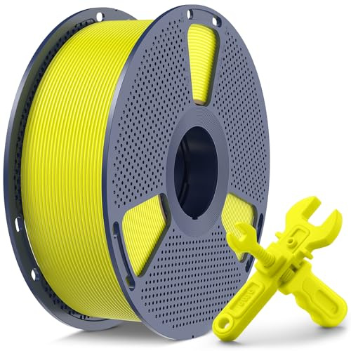 SUNLU PETG 3D Printer Filament, Strong PETG 3D Filament 1.75mm, Neatly Wound 3D Printing Filament Suit for Most FDM 3D Printers, Dimensional Accuracy ±0.02mm, 1KG Spool(2.2LB), Fluorescent Yellow