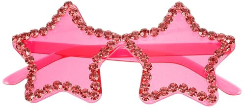 LIFKOME Frameless Sonnenbrille Trendigen Farben Mit Sternenform Für Partys Und Fotos Handgefertigte Brille Für Damen Und Herren Cooles Accessoire Für Street Dance Events