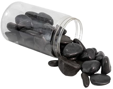 Deko Steine schwarz groß 2-4cm 2kg Garten Dekoration Basteln Vase Streudeko Kiesel