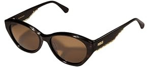 Purelei® Lagoon Sonnenbrille Damen – UV400 Schutz, Dunkelbraun Schildpatt, Elegantes Oval/Cat-Eye Design, Goldene Details, Inkl. Etui