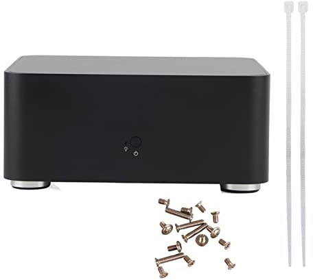 POENVFPO Premium Mini Mini ITX Computer Case with Integrated Frame for Home Theater Pc Aluminum Configuration Htpc Box for Media Lovers (USB2.0)