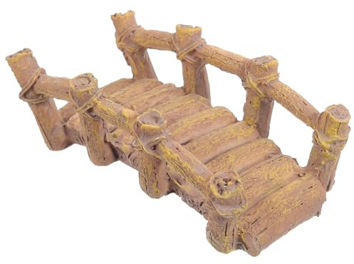 DECHOUS Miniatur Gartenbrücke Harz Kleine Sandtischbrücke Gartendekoration Mikrolandschaft Brückenmodell Terrasse Außendekor
