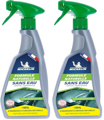 MICHELIN 009172 Nettoyant sans Eau, Lavage Voiture, Formule Naturelle, 500 ML (Lot de 2)