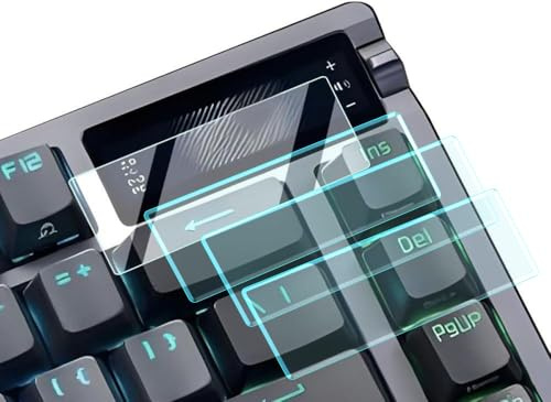 Tuvzylory Tempered Glass Protector for ROG Azoth 96 HE/Azoth Extreme SE Gaming Keyboard - Small Screen Protector 9H Hardness (4pcs)