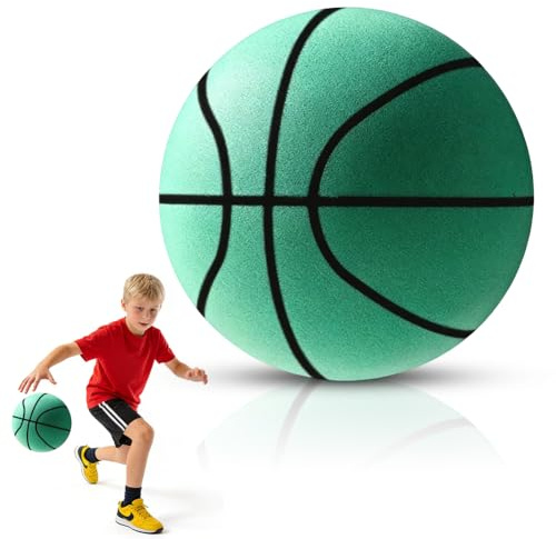 Silent Basketball, Leiser Springender Basketball, Lautlose Basketball, Schaumstoffball für Das Training, Lightweight Training Ball, MiniBasketball für leises Dribbling und Indoor-Training, 24 cm (B)