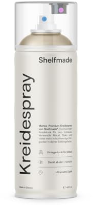 shelfmade Kreidespray - hochwertiges Kreidefarbe Spray in beige - Sprühfarbe - matte chalk Sprayfarben - deckendes Chalk Spray (Dune – Hellbeige)