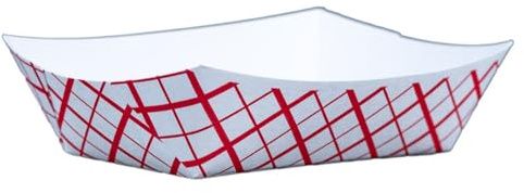 Southern Champion Tray 0401 #25 Southland Paperboard Red Check Food Tray, 1/4 lb Capacity (Case of 1000)