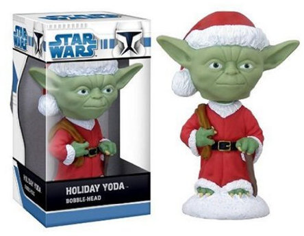 Yoda Navidad cabezon PVC 9cm de Funko