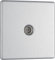 BG Electrical Screwless Flat Plate Single Co-Axial Socket
