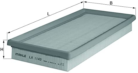 MAHLE LX 1143 Luftfilter - für Fiat 500L (351, 352), u.a. | Kompatibel mit: ABARTH GRANDE PUNTO, ALFA ROMEO MITO, FIAT 500L, BRAVO II, DOBLO Bus, DOBLO Cargo, DOBLO Pritsche/Fahrgestell