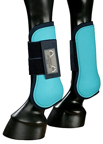 PFIFF 101410 Gamaschen, Kunststoff Soft-Innenfutter, Hellblau-Dunkelblau Pony