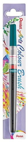 Pentel XGFL Color Brush Pinceau rechargeable encre à l'eau aquarellable Turquoise XGFL-114X Pochette de 1