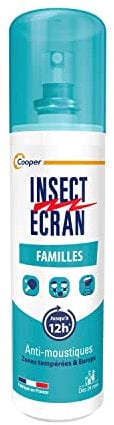 INSECT ECRAN - Anti-moustiques - Spray répulsif peau - Protection contre les piqûres de moustiques – Made in France - Familles - 100 ml