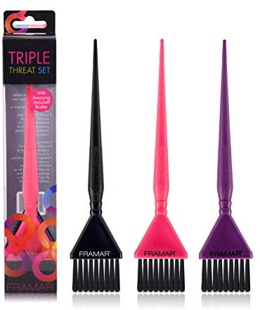 Framar Triple Threat Lot de pinceaux de Coloration pour Cheveux