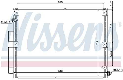 Nissens Air Conditioning Condenser/Receiver Drier Assembly - 940375