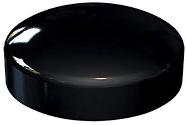 Charles Watson Plastic Screw Cover Caps 2 Piece, Black, Pack of 25 | Protective plastidome dome caps conceal unsightly screw heads, fitting 6, 7 & 8 gauge screws with easy push-on installation.