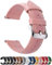 Fullmosa 12 Farben Uhrenarmband, Axus Serie Lederarmband Ersatz-Watch Armband mit Edelstahl Metall Schließe für Damen 18mm Rosa