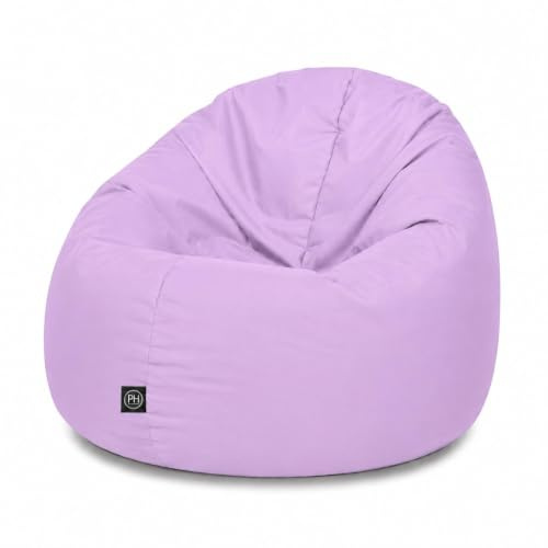 PATCH HOME 2 in 1 Funktion Sitzsack Sessel Bean Bag Sitzsäcke Gaming mit Reißverschluss bereits befüllt - Ø 100cm - Flieder