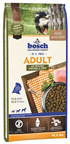 Bosch Adult Geflügel & Hirse Trockenfutter für Hunde. Eine heathly ausgewogenen Lebensmittel für Ihren Hund