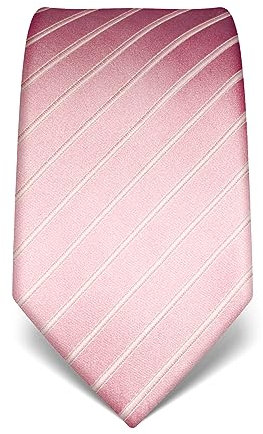 Vincenzo Boretti Cravate homme, pure soie, haute densité de tissage, anti-tâches, anti-salissures, hydrofuge, longue, accessoire pour chemise et costume - couleur nuancée, rayé rose