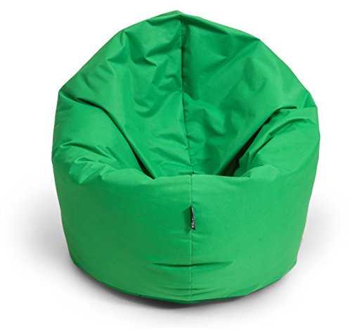 BuBiBag Sitzsack L - XXL 2 in 1 mit Füllung Sitzkissen Topfenform Bodenkissen Kissen Sessel BeanBag (145 cm Durchmesser, apfelgrün)