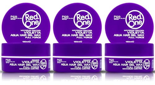 RedOne Violetta Aqua Hair Gel Wax150ml 3 Stück + GRATIS Taschenkamm Stylingkamm Pommadenkamm