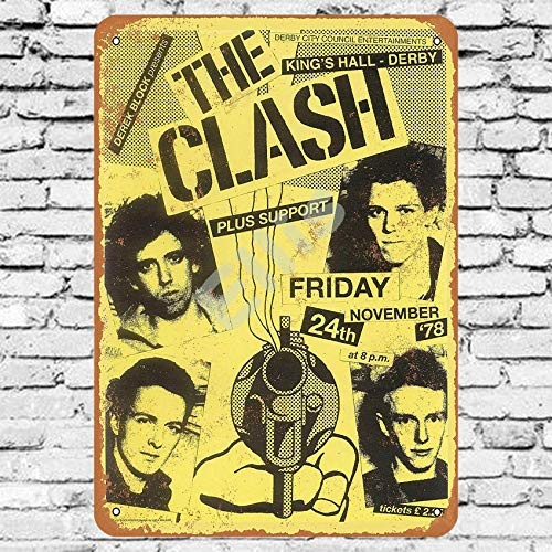 1978 The Clash in England Vintage Retro Blechschild Wanddekoration für Geschäfte, Höhlen, Bar, Haus, Garage