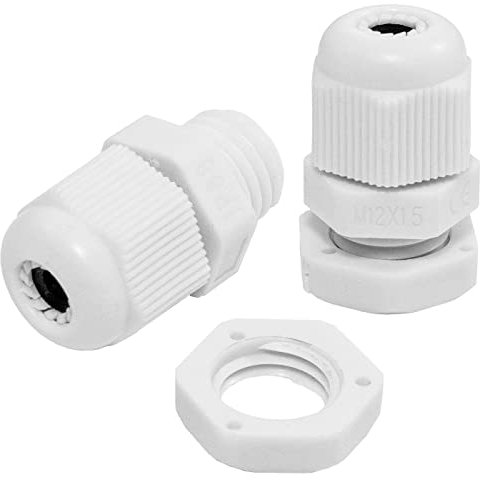 Lumonic 10x Kabelverschraubung M12 PG7 IP67 metrisch d3-6,5mm I Kabeldurchführung wasserdicht in grau I Verschraubungen, Schlauchdurchführung M12 PG7
