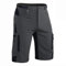 Hiauspor Kurze Hosen Herren, Leichte Wanderhose Atmungsaktiv Schnelltrocknen Cargo Bermuda Shorts Elastische Radlerhose MTB Fahrradhose Outdoorhose Sport Radhose Sommer mit 6 Taschen (Grau, XL)