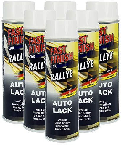 Fast Finish Rallye Lack weiß glänzend 6X 500 ml