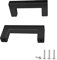 Drenky 2 Stück Schwarz Rostfreier Stahl Türknäufe, Möbelgriff mit Schraube für Schublade, Schrank, Möbel, Küche, Heimdekoration, Lochabstand 64 mm