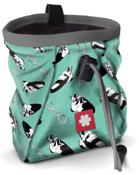 Ocun Lucky + Belt Grün - Praktischer farbenfroher Chalk Bag, Größe One Size - Farbe Shoes Turq