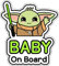 GEEKBEAR Star Wars Yoda Boy Autoaufkleber (Grün, Reflektierend, Wasserfest, Cartoon-Muster, Glänzend, Rechteckig, Outdoor, Popkultur, Auto, 05. Yoda Boy)
