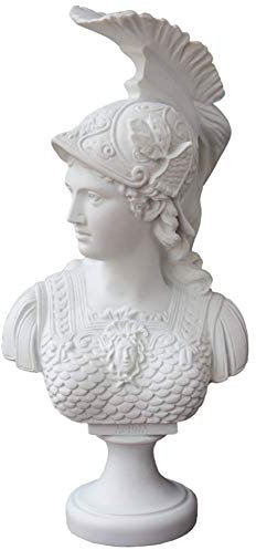 YTOOZ Römische Göttin der Weisheit Skulptur,Top Collection griechische Göttin Athene Büste Statue,Göttin des Krieges,Weisheit und Gerechtigkeit weiß 17x12x34cm(7x5x13inch) Neuheit Geschenk