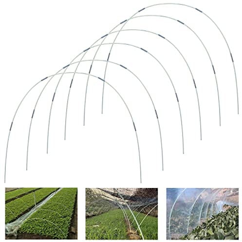 Greenhouse Hoops for Raised Beds 30 Pcs 17 Inches Detachable Fiberglass Support Hoops Frame Grow Tunnel Garden Hoops for Garden Fabric