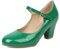 Lizoleor Blockabsatz Mary Jane Party Damen Knöchelriemchen Brautschuhe Höhe Ferse Closed Toe Elegant Party Lack Pumps Schnalle Grün Gr 42 EU/44Cn