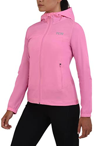 TCA AirLite 2.0 Veste de Course Imperméable pour Femme avec Poches Zippées - Rose/Orange, XL