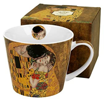 DUO ART GALLERY Becher 610 ml THE KISS New Bone China Porzellan