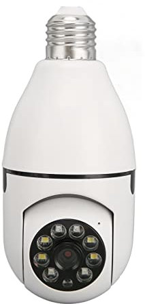 fansheng Light Bulb Security Camera, Wireless 360 Degree Panoramic Intelligent 1080P HD Night Home Surveillance Camera for E27 Lampholder, Motion Detection, Two Way Voice Intercom