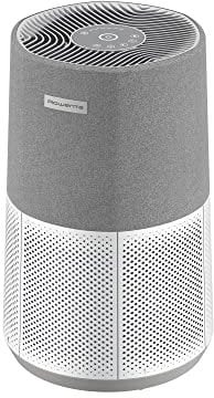 Rowenta Pure Air City PU2840 – Purificador de aire de 23 W, 6 velocidades, 3 niveles fltración, modo automático, bloqueo para niños, zona efectiva 24m2, 240 m3/h, dispositivo conectado, blanco y gris